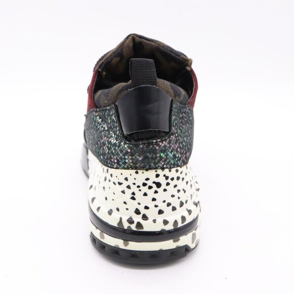 Steve Madden Cliff Sneakers Women’s Size 7.5 Green Burgundy Camo - Picture 13 of 15